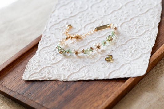 Starlight Floral Whispers | Bracelet | Emerald Green