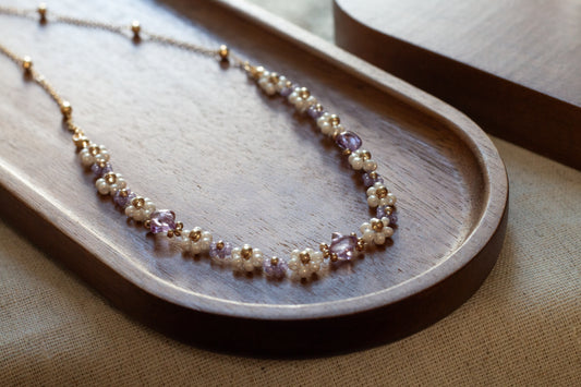 Starlight Floral Whisper｜Necklace｜Lavender