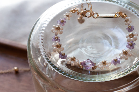 Starlight Floral Whisper | Bracelet | Lavender Purple